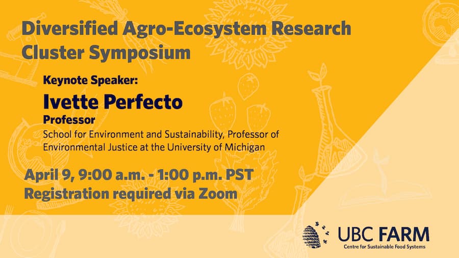 Invitation-only poster for the Diversified Agro-Ecosystem Research Cluster Symposium.