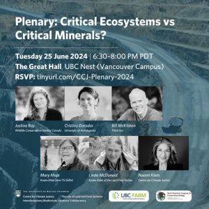 Plenary: Critical Ecosystems vs Critical Minerals